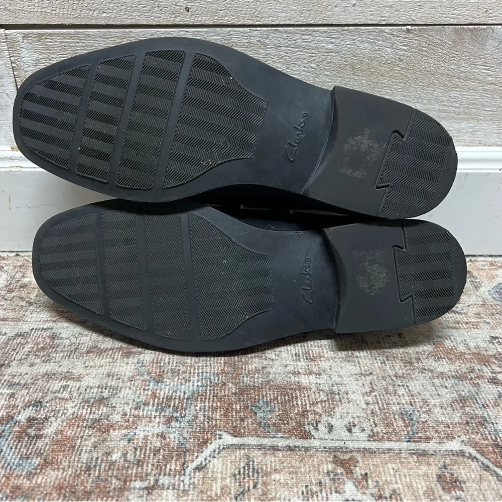 Clarks Shoes Mens Size 10.5 Black Leather Tilden Lace Up‎ Oxford 15770 Business